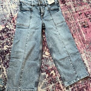 NWT Abercrombie Kids Light Blue Wide-Leg Jeans